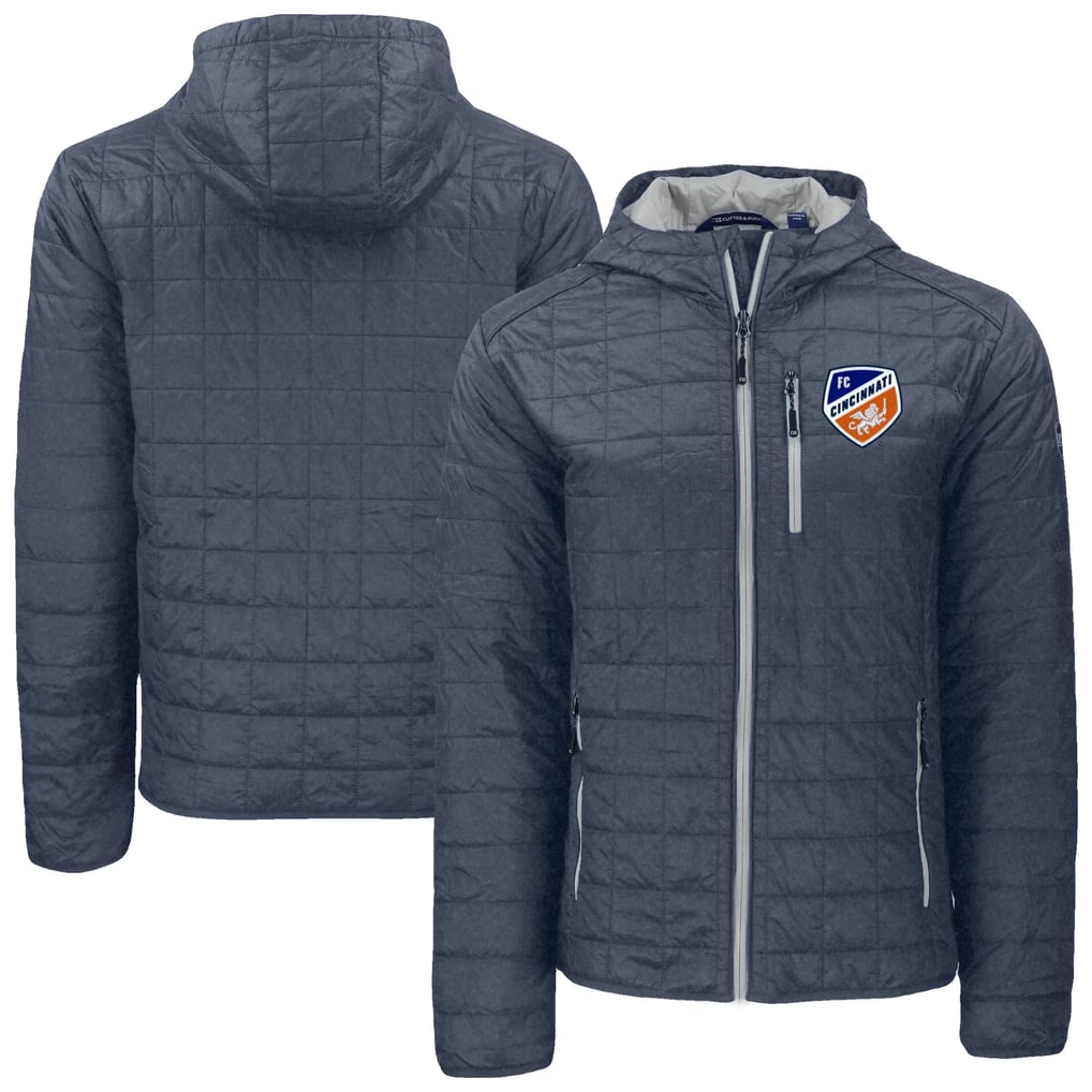  FC Cincinnati Cutter & Buck Rainier Primaloft Eco Full-Zip Hooded Jacket - Anthracite